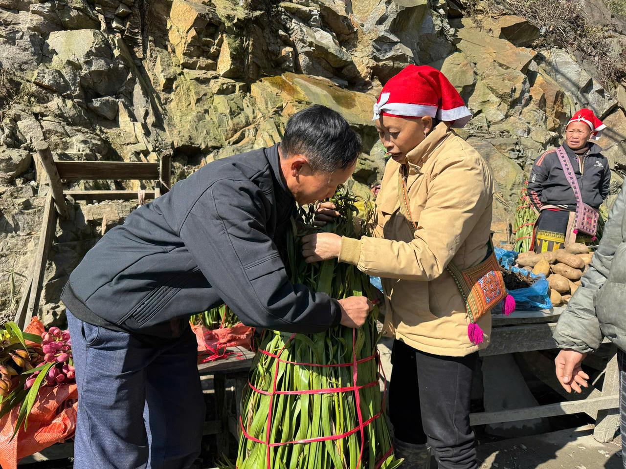 Hoa đào, hoa lan Tây Bắc rộn ràng xuống phố đón Tết