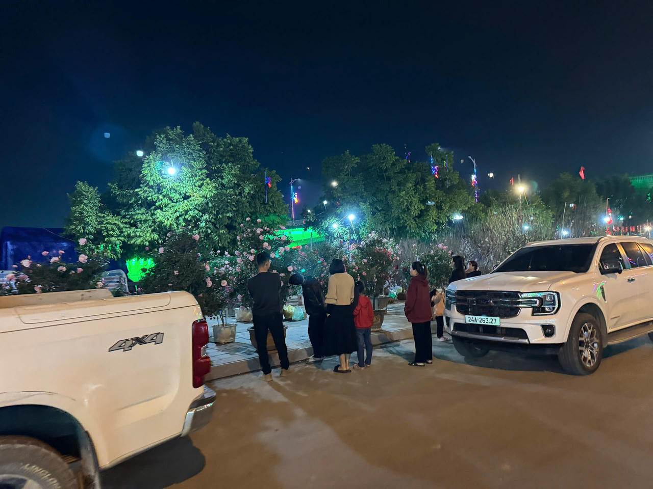 Hoa hồng hấp dẫn người mua tại chợ hoa xuân Lào Cai