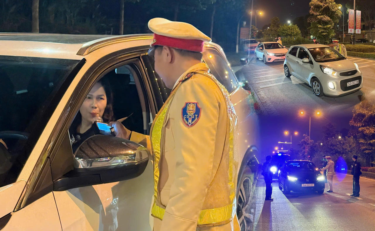 1299 lượt CBCS lực lượng Cảnh sát giao thông Lào Cai tham gia đảm bảo trật tự an toàn giao thông xuyên Tết