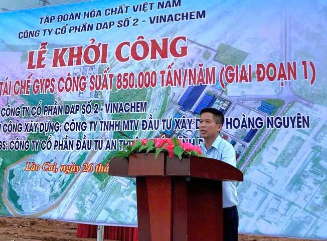 DAP số 2 - Vinachem khởi công giai đoạn 1 dự án xử lý, tái chế 850.000 tấn gyps/năm
