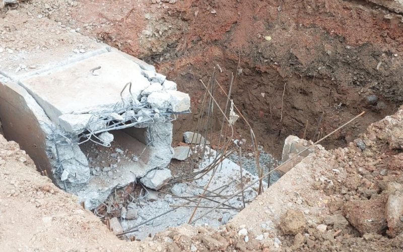 Nhếch nhác, tiềm ẩn nguy cơ tai nạn giao thông tại dự án đường Mai Hắc Đế (Vĩnh Phúc) 