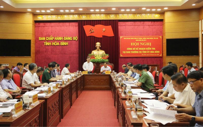Công bố quyết định kế hoạch kiểm tra Ban thường vụ Tỉnh ủy Hòa Bình