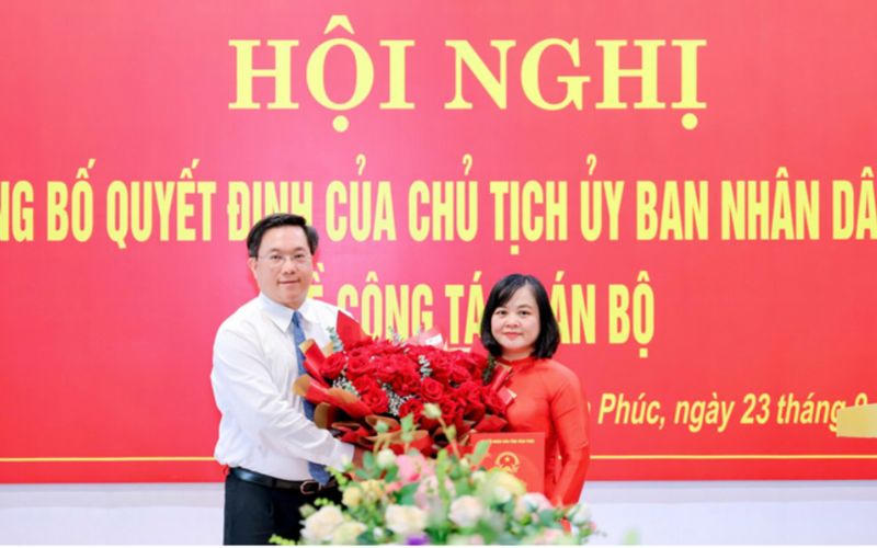 Bổ nhiệm Phó Giám đốc Sở Tài chính Vĩnh Phúc giữ chức Giám đốc Sở
