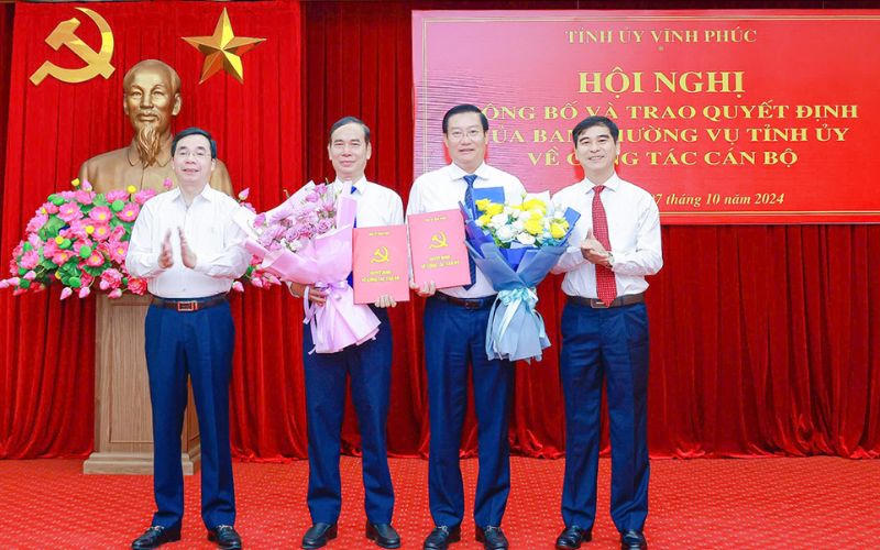 Vĩnh Phúc có tân Trưởng Ban Tuyên giáo Tỉnh ủy và Trưởng Ban Dân vận Tỉnh ủy