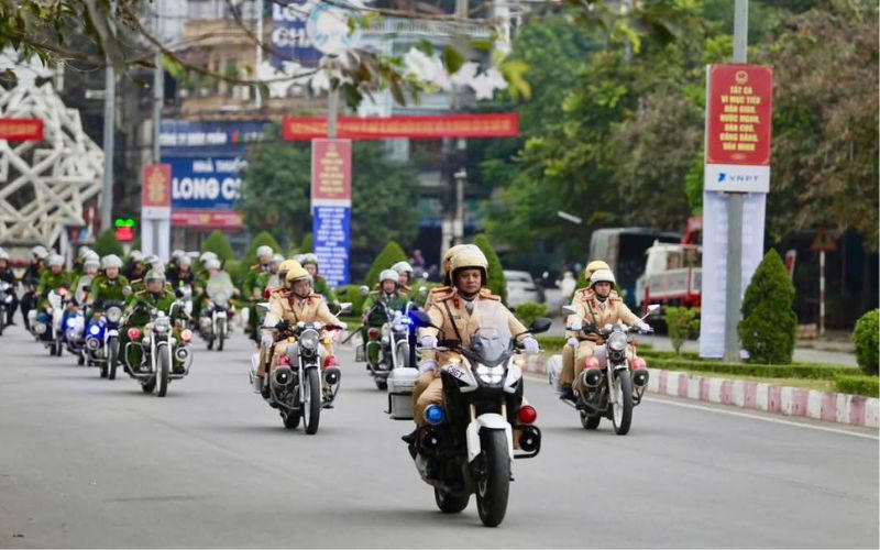 Công an Hòa Bình ra quân tấn công trấn áp tội phạm, đảm bảo an ninh trật tự dịp tết
