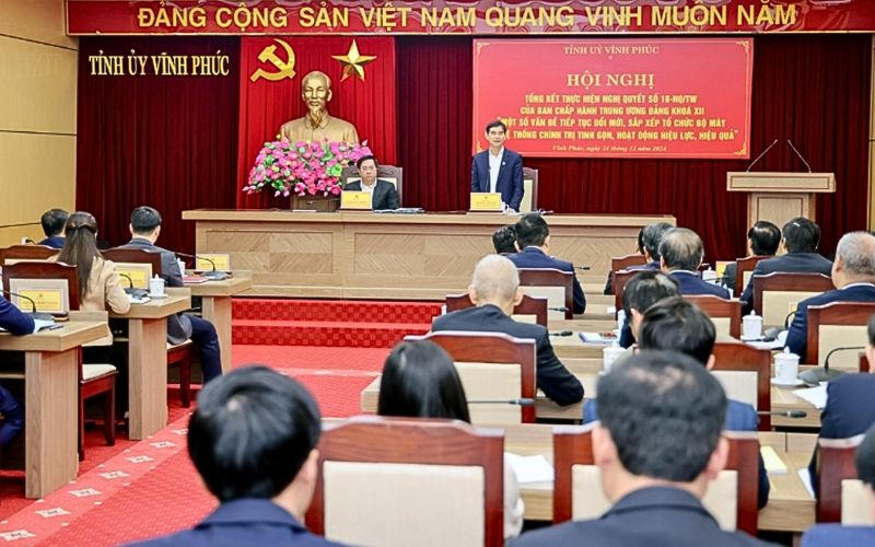 Chỉ đạo của Bí thư Tỉnh ủy Vĩnh Phúc về việc tinh gọn bộ máy