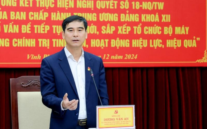 Chỉ đạo của Bí thư Tỉnh ủy Vĩnh Phúc về việc tinh gọn bộ máy