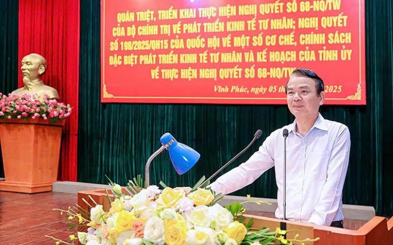 Vĩnh Phúc phấn đấu tốc độ tăng trưởng kinh tế tư nhân tăng 12 - 13%/năm