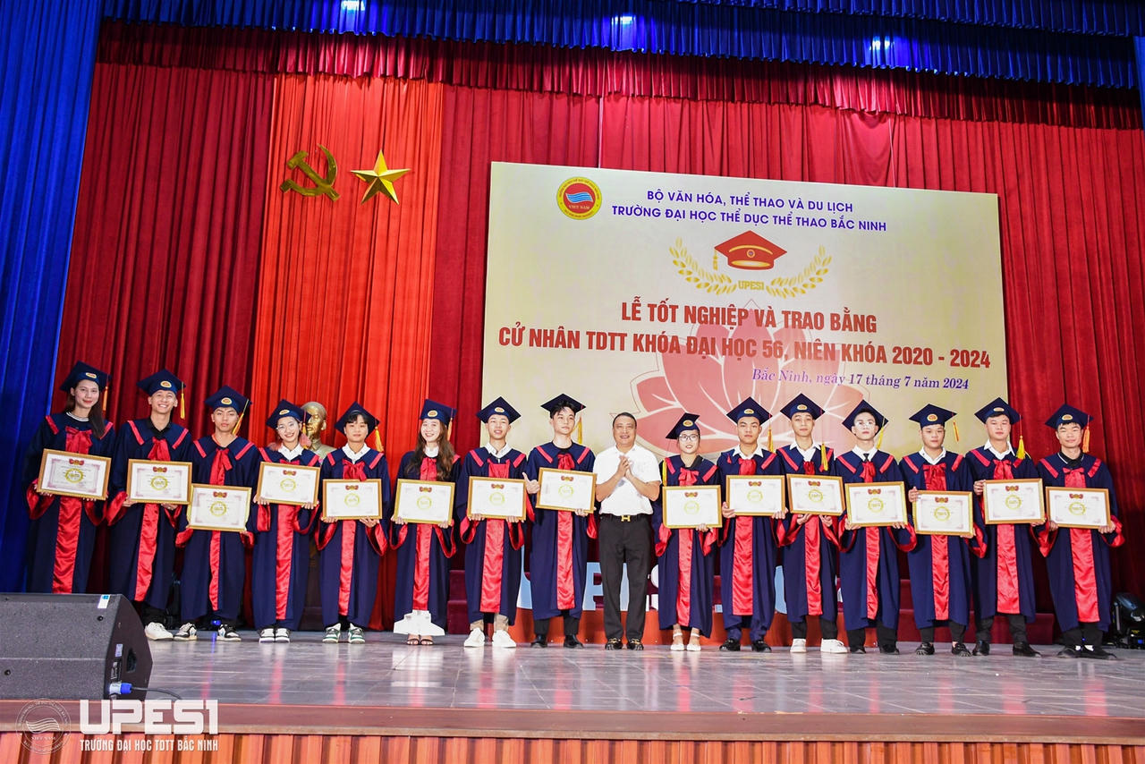Trường Đại học TDTT Bắc Ninh tổ chức Lễ tốt nghiệp và trao bằng cử nhân TDTT năm 2024