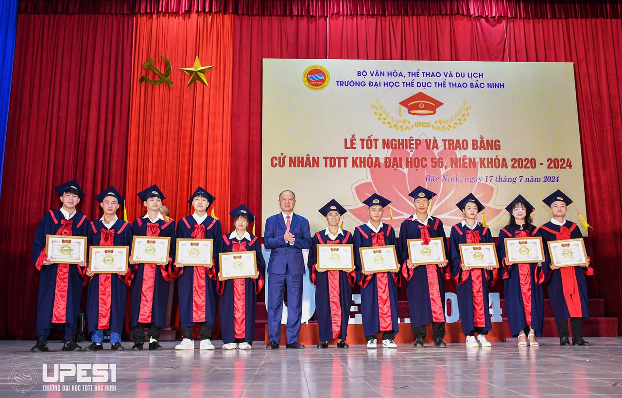 Trường Đại học TDTT Bắc Ninh tổ chức Lễ tốt nghiệp và trao bằng cử nhân TDTT năm 2024