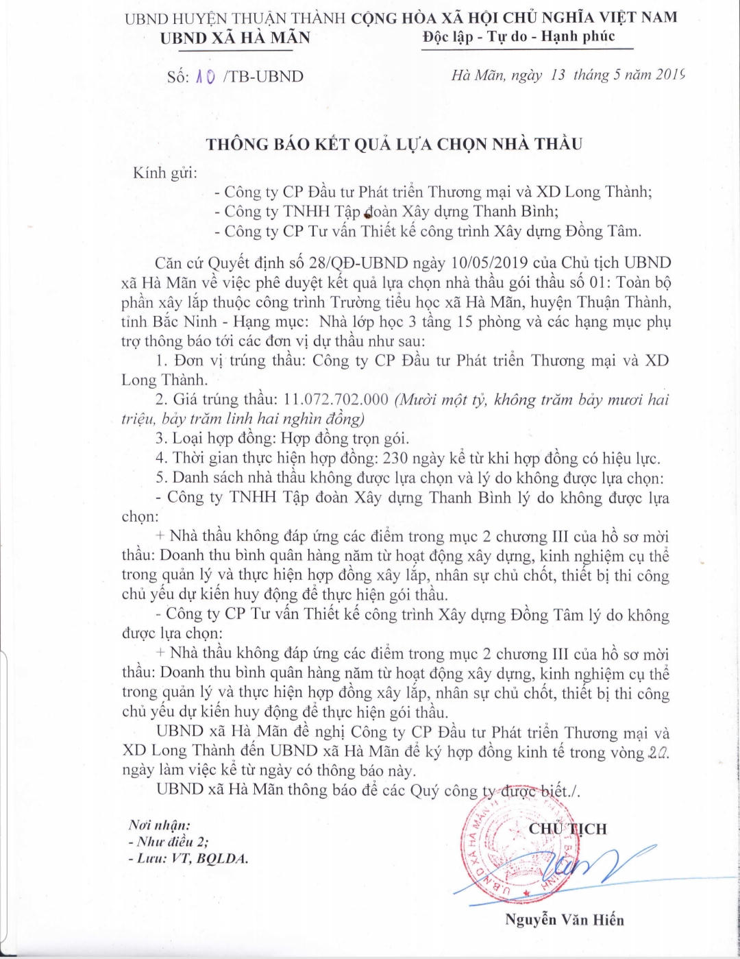 Thuận Thành – Bắc Ninh: Nghi vấn doanh nghiệp không đủ năng lực được lựa chọn thực hiện dự án hơn chục tỷ đồng