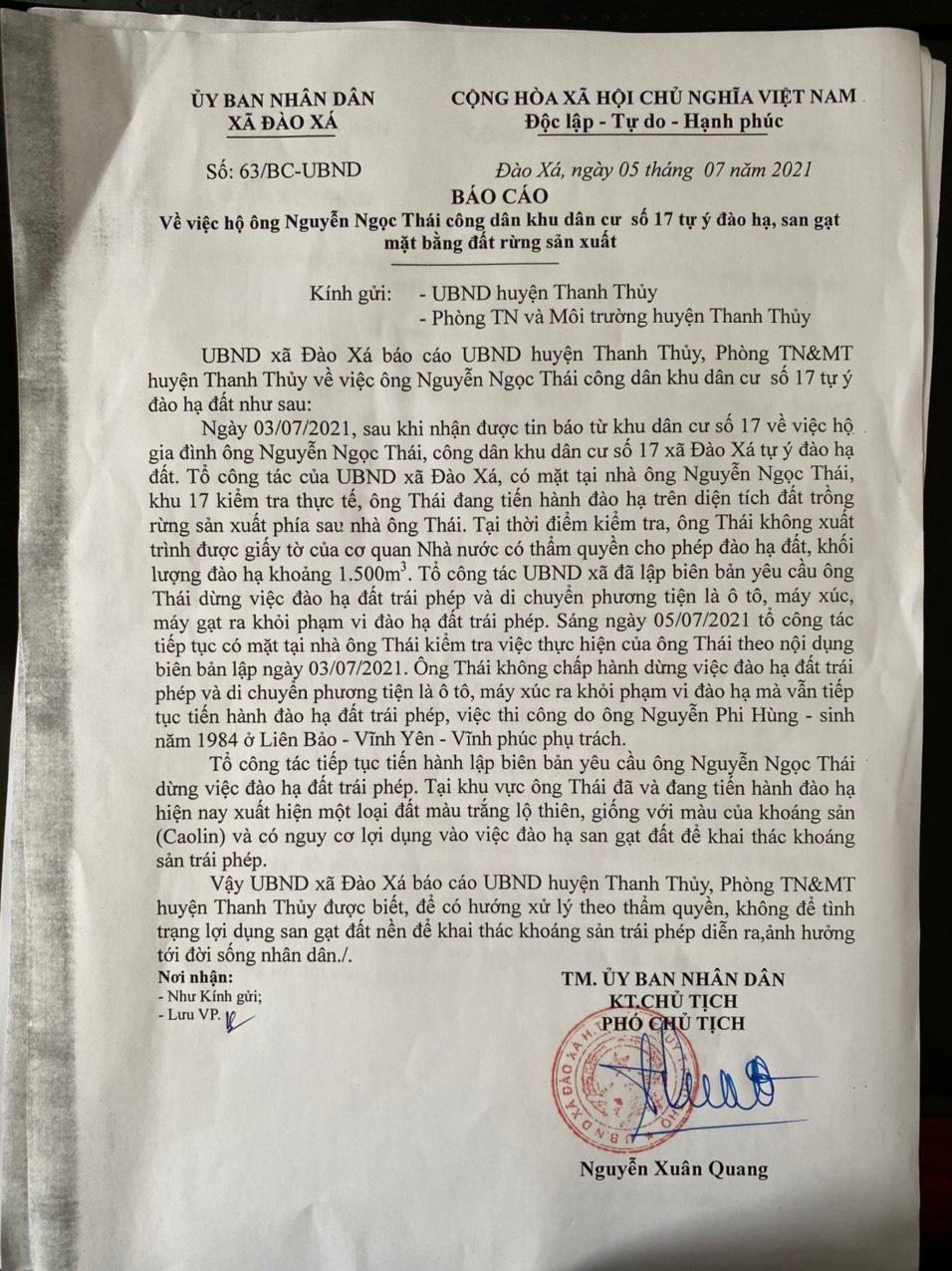 Thanh Thủy - Phú Thọ: Xã Đào Xá có "làm ngơ" cho khai thác khoáng sản trái phép? 