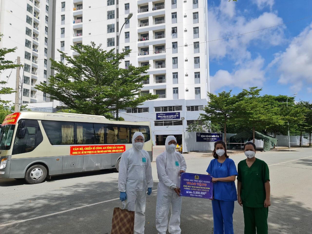 Đoàn chi viện Công an tỉnh Bắc Giang đã có mặt tại TP Hồ Chí Minh và Bình Dương