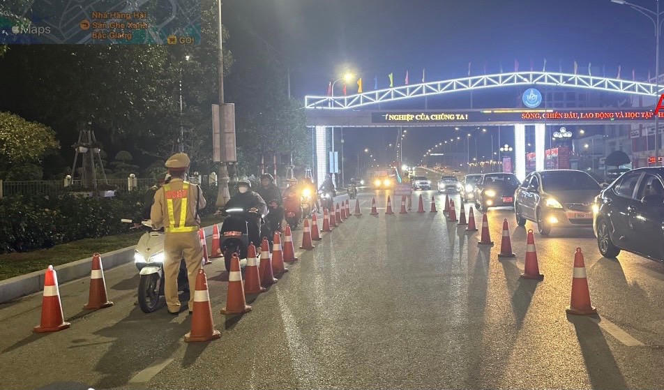 CSGT Bắc Giang cao điểm tuần tra, kiểm soát dịp Tết Nguyên đán 2024