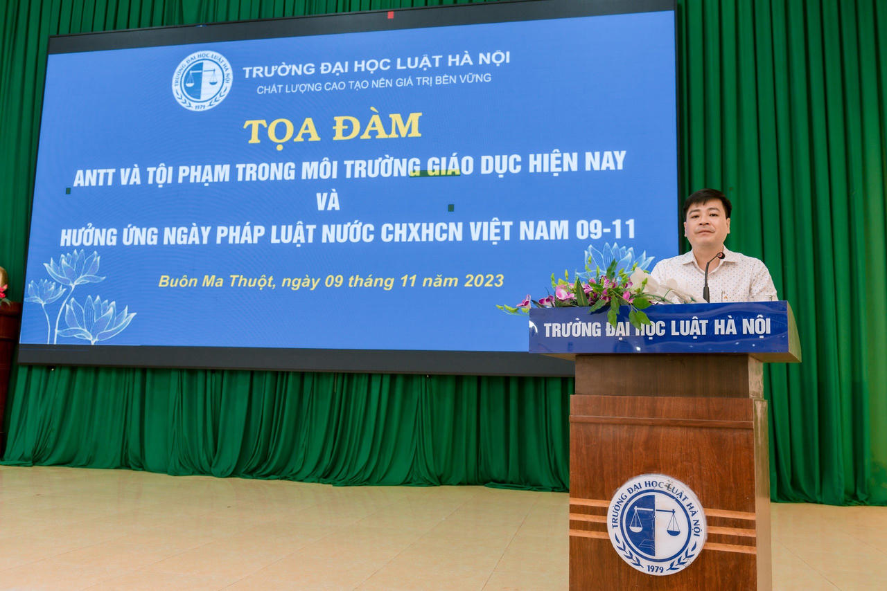 Phân hiệu Trường Đại học Luật Hà Nội tại Đắk Lắk tổ chức Tọa đàm An ninh trật tự và tội phạm trong môi trường giáo dục hiện nay 