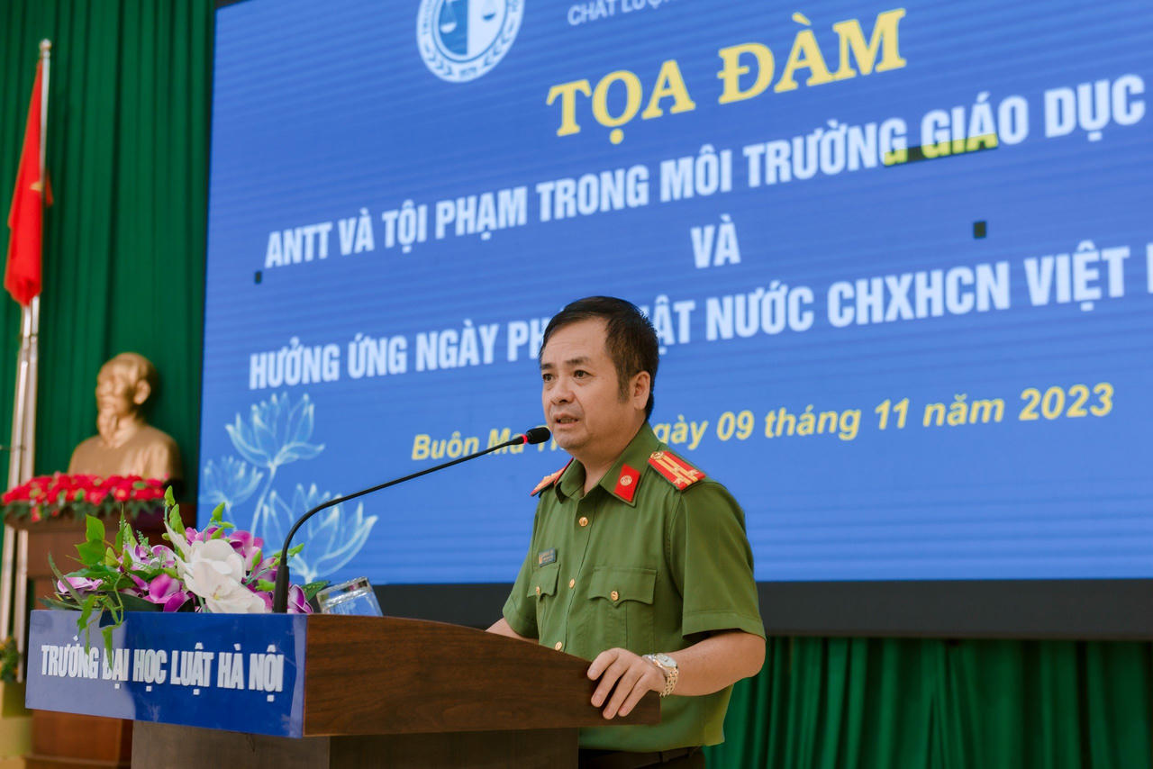 Phân hiệu Trường Đại học Luật Hà Nội tại Đắk Lắk tổ chức Tọa đàm An ninh trật tự và tội phạm trong môi trường giáo dục hiện nay 
