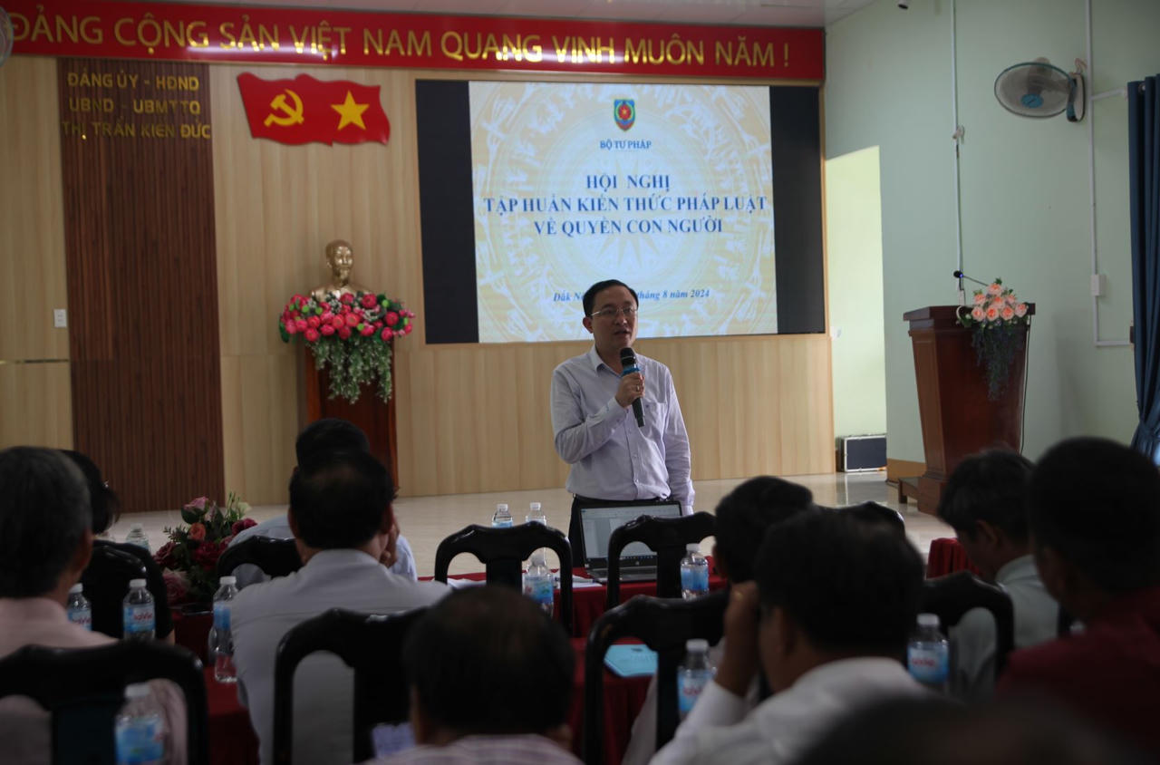 Bộ Tư pháp tổ chức Tập huấn kiến thức pháp luật về Quyền con người tại Đắk Nông