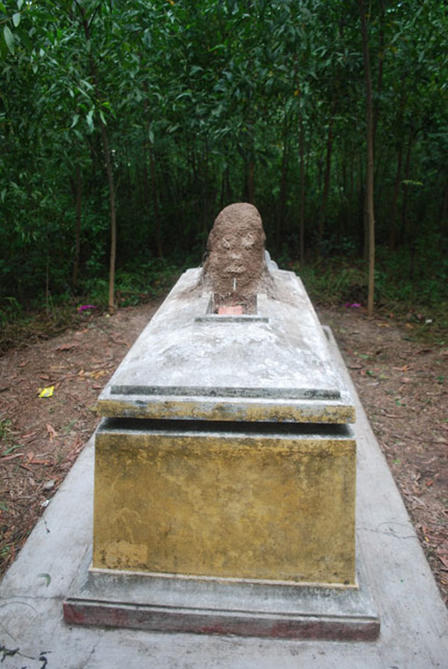 Kỳ bí ngôi mộ có ụ mối hình đầu người "mọc" râu, tóc”