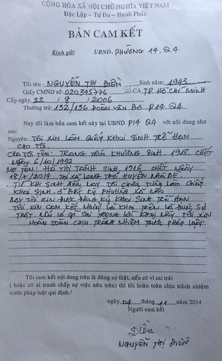 Bà lão khốn đốn trong hành trình tìm lại “tên cúng cơm“