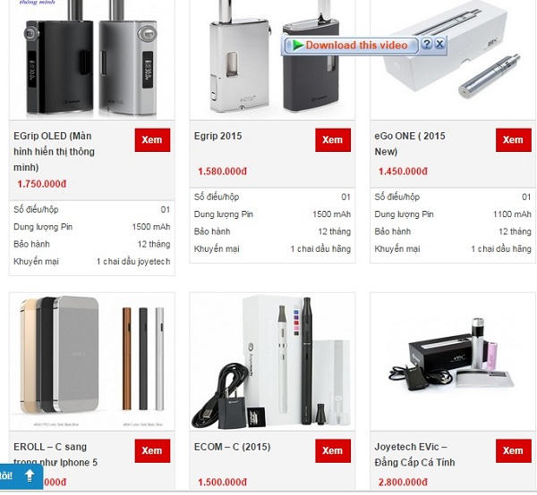 Chi tiền triệu mua thuốc lá không khói, vẫn mang bệnh