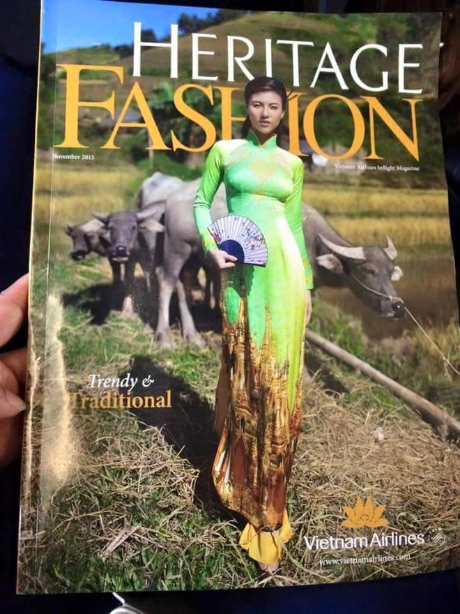 Gắn chùa thiêng Myanmar gắn lên áo dài, tạp chí Heritage bị chỉ trích