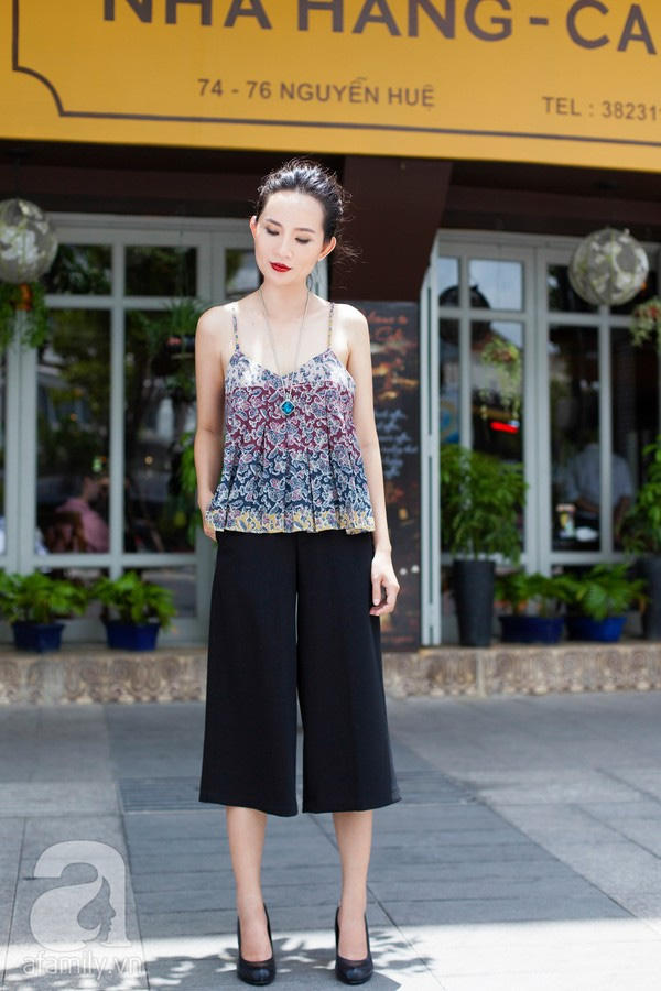 Trẻ trung, sành điệu với quần Culottes