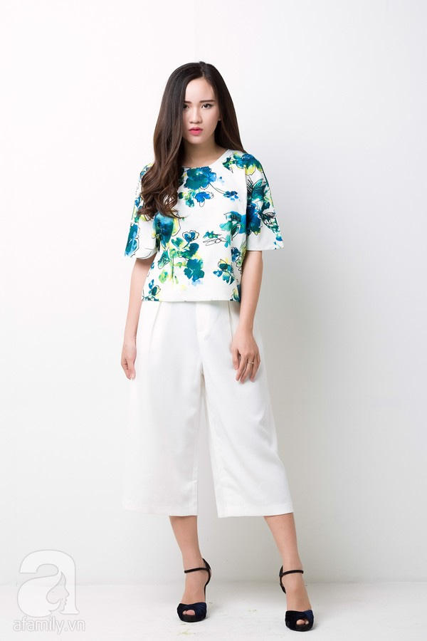 Trẻ trung, sành điệu với quần Culottes