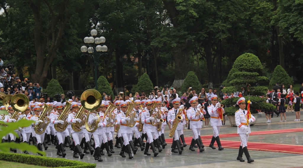 Trang trọng lễ đón Tổng thống Obama tại Phủ Chủ tịch nước