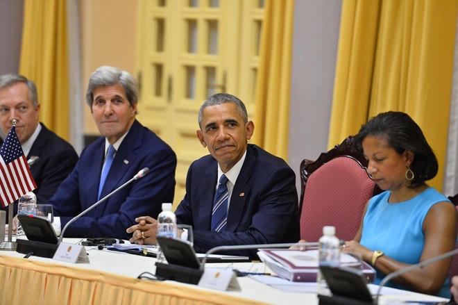 Trang trọng lễ đón Tổng thống Obama tại Phủ Chủ tịch nước