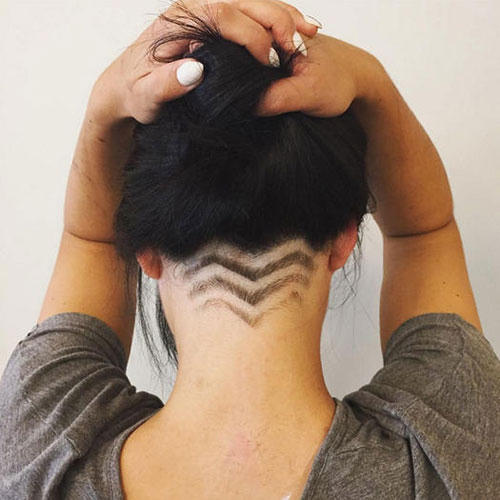 'Hết hồn' với mốt cạo tóc gáy làm đẹp của phái nữ 11