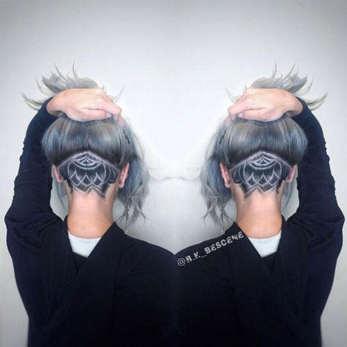 'Hết hồn' với mốt cạo tóc gáy làm đẹp của phái nữ 7