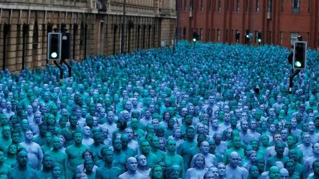 khỏa thân, nghệ thuật, Spencer Tunick, Hull, nghệ thuật sắp đặt