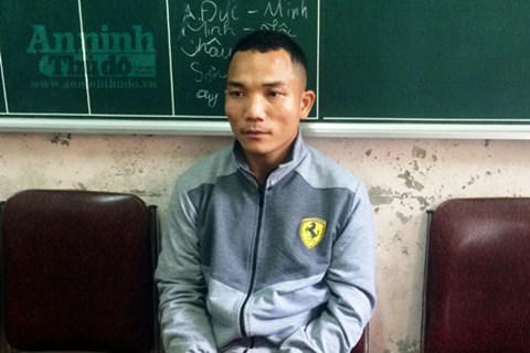 Đối tượng Kha Văn Thìn tại cơ quan Công an (Ảnh: Công an cung cấp)