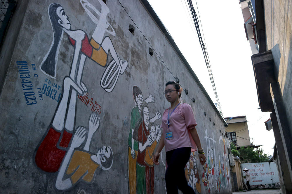 Làng bích báo, bích họa, độc nhất, độc dáo Làng bích báo, bích họa, độc nhất, độc dáo