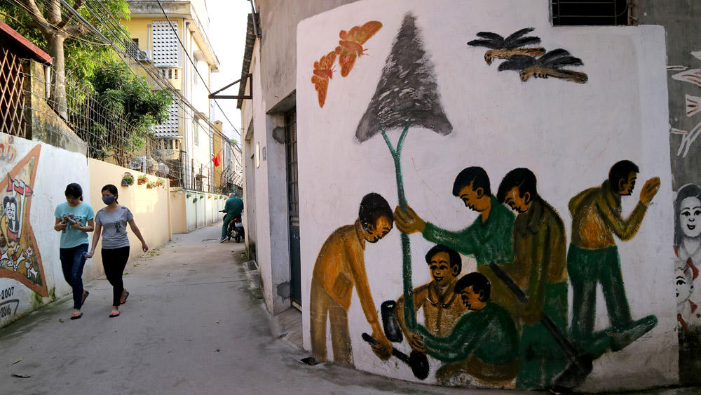 Làng bích báo, bích họa, độc nhất, độc dáo Làng bích báo, bích họa, độc nhất, độc dáo