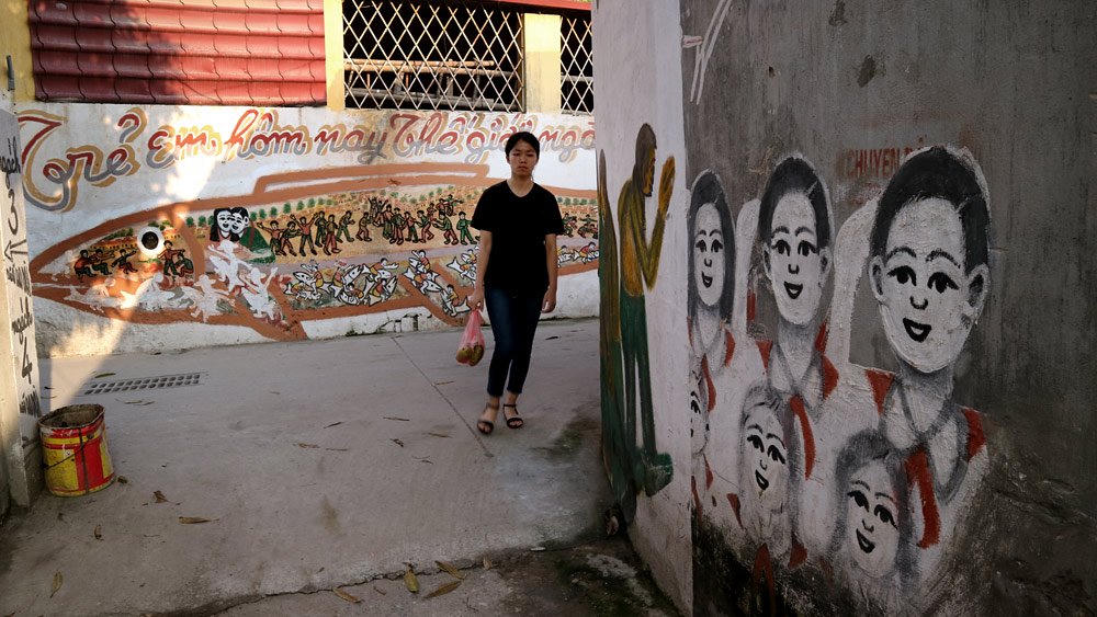 Làng bích báo, bích họa, độc nhất, độc dáo Làng bích báo, bích họa, độc nhất, độc dáo