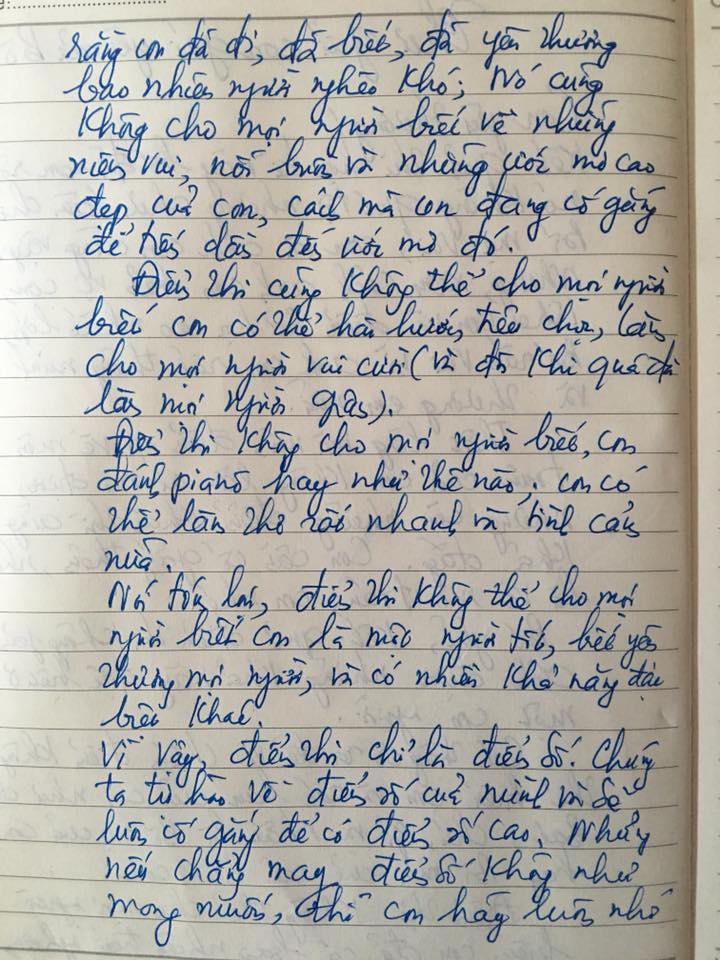Bức thư gửi con bị điểm kém khiến nhiều bố mẹ phải 'soi lại mình'