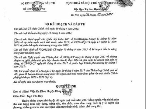 Đề nghị điều tra vụ giả mạo chữ ký của Bộ trưởng Bộ Kế hoạch và Đầu tư