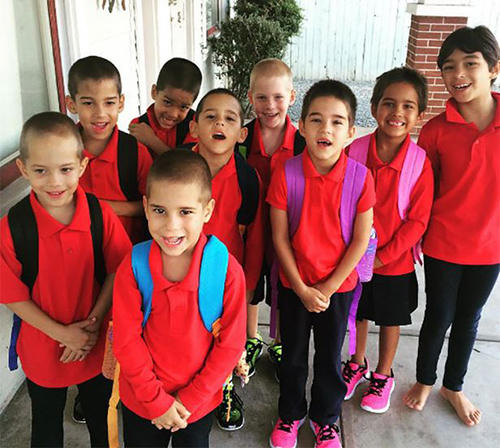 Một phần trong số 14 đứa con của Natalie. Ảnh:Instagram