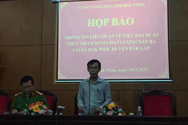 Cà phê bẩn,Đắk Nông,Thực phẩm bẩn,Cà phê ngâm pin,Họp báo