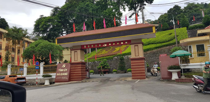 Trụ sở Tỉnh ủy tỉnh Hà Giang, nơi làm việc của Bí thư Triệu Tài Vinh.