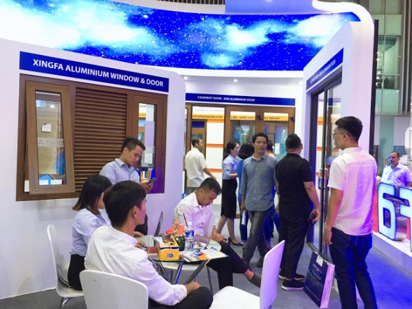 Gian hàng Nhôm Xingfa Quảng Đông tại triển lãm quốc tế Vietbuild 2018.
