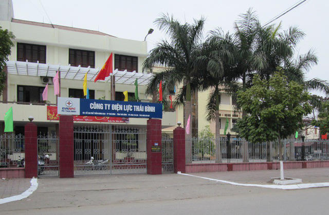 Trụ sở Công ty Điện lực tỉnh Thái Bình, nơi ông T. từng giữ chức vụ phó giám đốc. Ảnh: Ngọc Chi