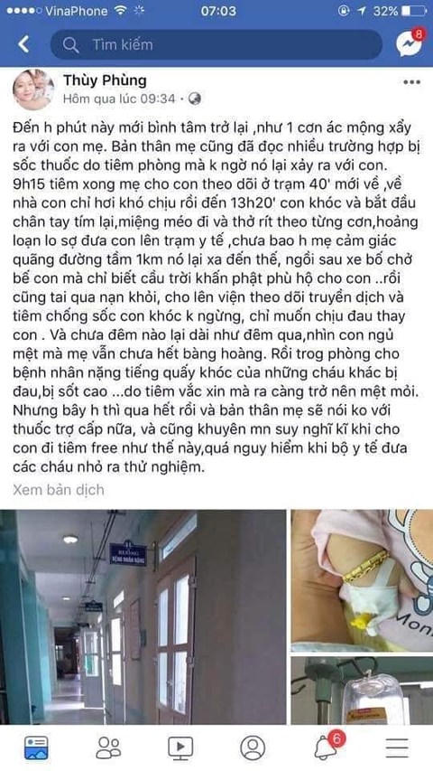 Nhiều trẻ tím tái, khóc thét sau tiêm vắc xin 5in1 mới?