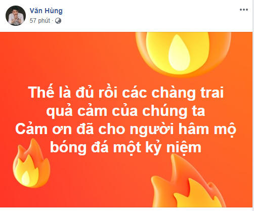 Facebook 'nóng bỏng' những dòng cảm xúc dành cho các cầu thủ Việt Nam