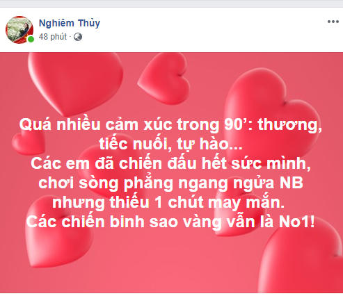 Facebook 'nóng bỏng' những dòng cảm xúc dành cho các cầu thủ Việt Nam