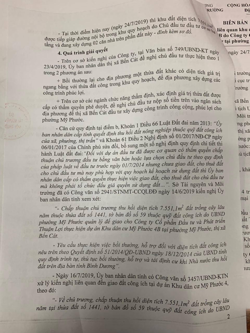 Bình Dương: Kiến nghị hủy bỏ chủ trương thu hồi phần đất công mà công ty Thuận Lợi đã bán cho khách hàng