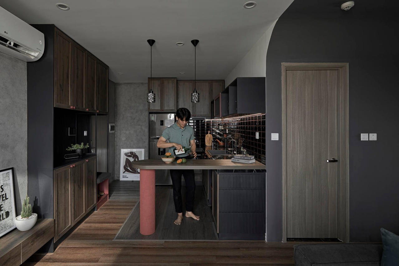 Căn hộ khoác màu tối, nhìn cực chất của chàng trai trẻ