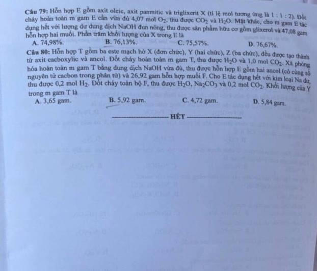 Gợi ý đáp án môn Hoá học tốt nghiệp THPT năm 2021