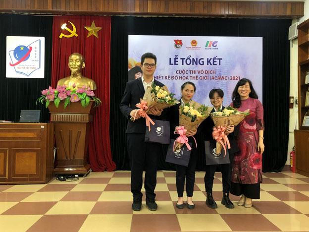 Nữ sinh trường Nguyễn Tất Thành đạt ngôi quán quân cuộc thi Vô địch thiết kế đồ họa thế giới tại Việt Nam